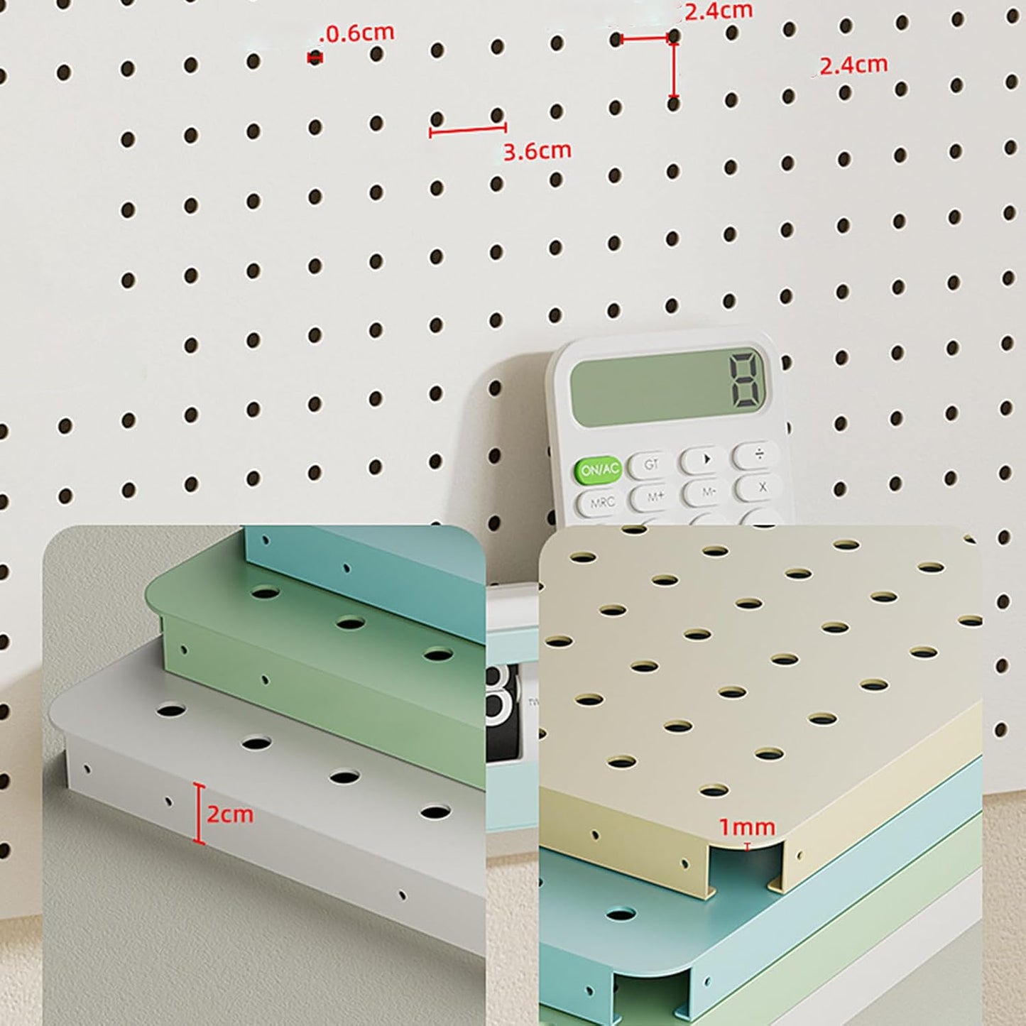  Générique Panneaux à Picots Pour Murs | Panneau Mural De Bureau - Panneaux Multifonctions Pour Outils Fournitures Décorations Affichage Cuisine Chambre