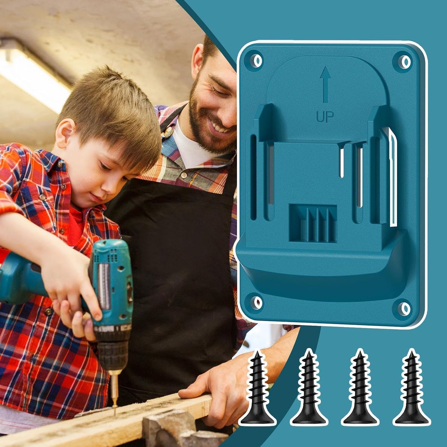  Support De Perceuse – Porte-outils électriques Robuste | Support De Fixation Pour Perceuse électrique, Fixation Murale, Organiseur Pour Outils Sans Fil 18 V 14,4 V | ABS 8,1 X 11,4 Cm | Rangement