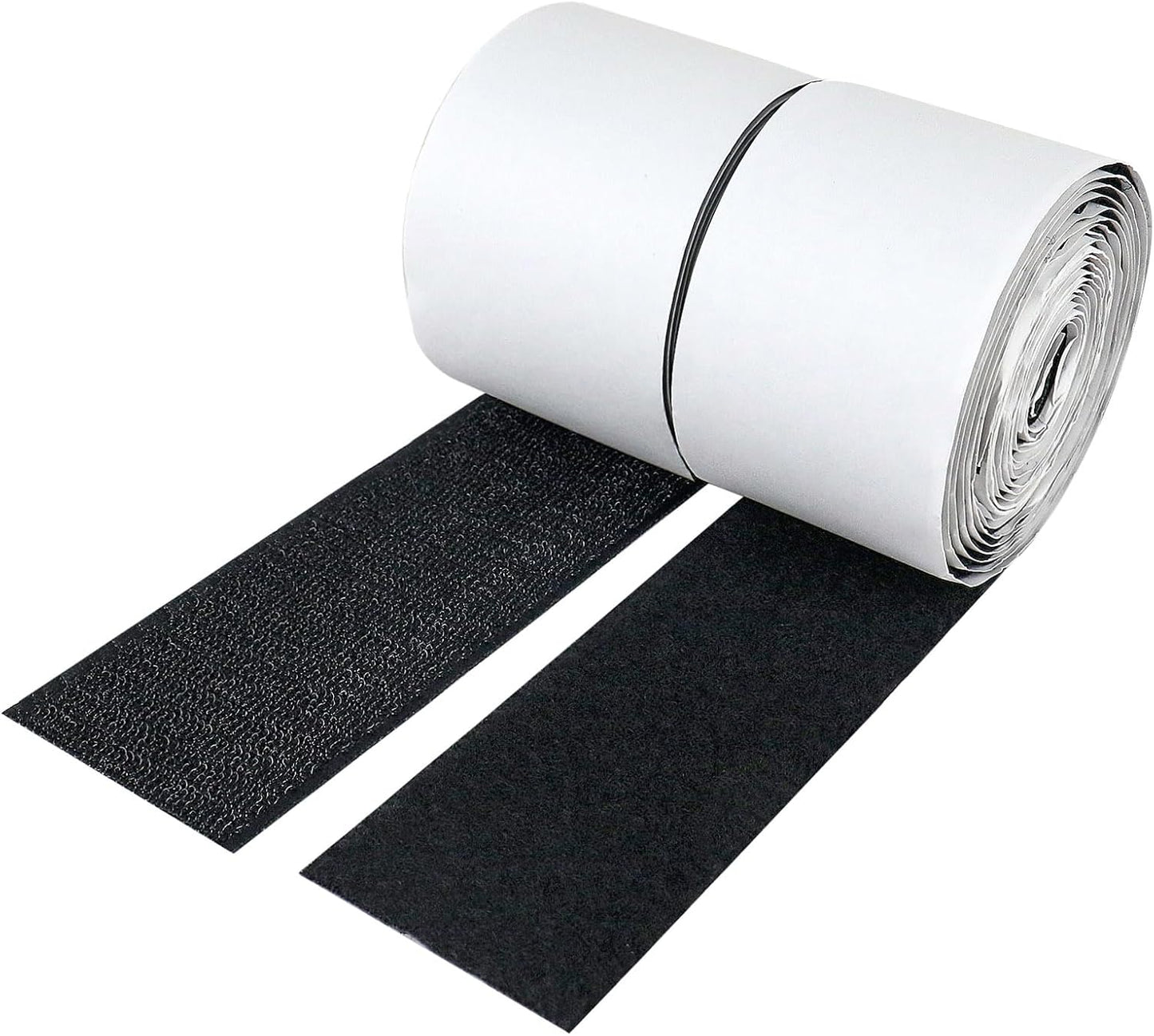  BOMEI PACK Rubans Auto-agrippants Heavy Duty Hook Loop Tape With Adhesive, Rouleau De Fixation à Dos Adhésif,ruban D'installation Pour La Maison, Le Bureau, Le Bricolage Et L'artisanat (Noir 5cm*3m)