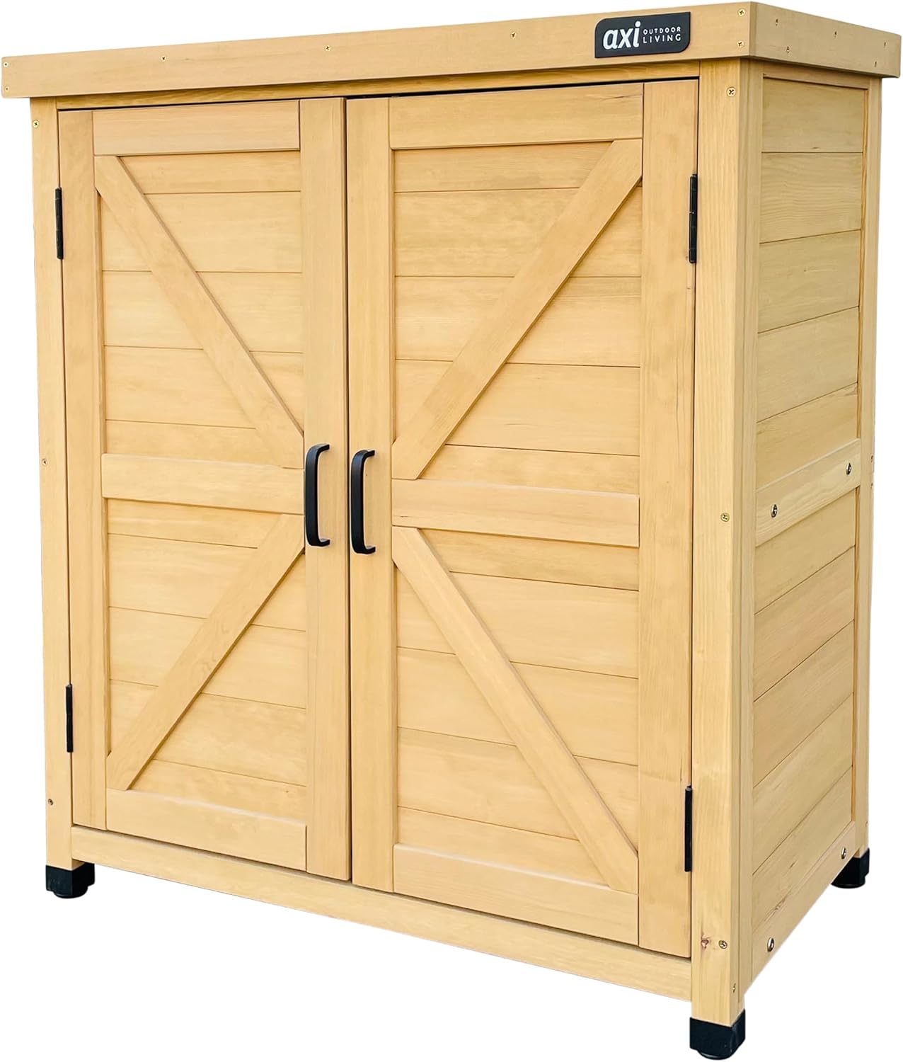  Axi Felix Armoire De Jardin En Bois Beige - 80 X 45 X 93 Cm | Armoire Exterieur, Armoire À Outils Pour Le Jardin Avec Étagère/Meuble Exterieur Rangement Pour Le Jardin
