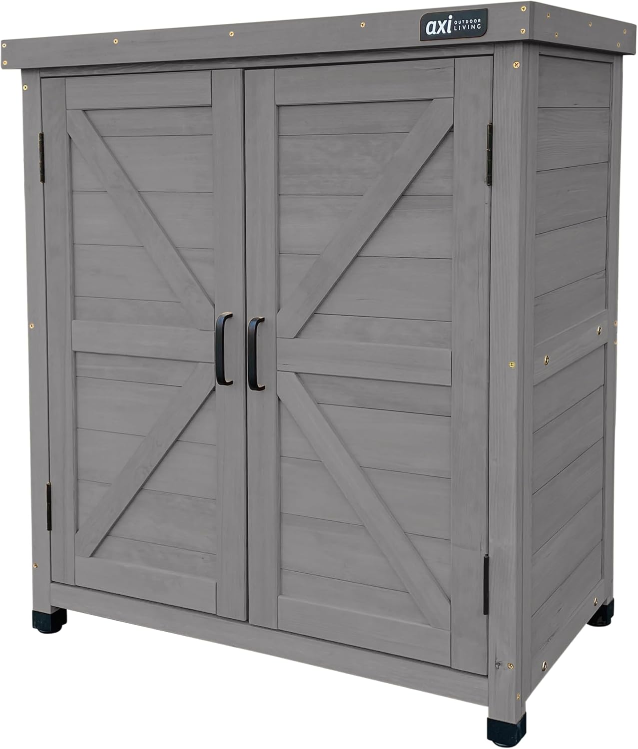  Axi Felix Armoire De Jardin En Bois Beige - 80 X 45 X 93 Cm | Armoire Exterieur, Armoire À Outils Pour Le Jardin Avec Étagère/Meuble Exterieur Rangement Pour Le Jardin