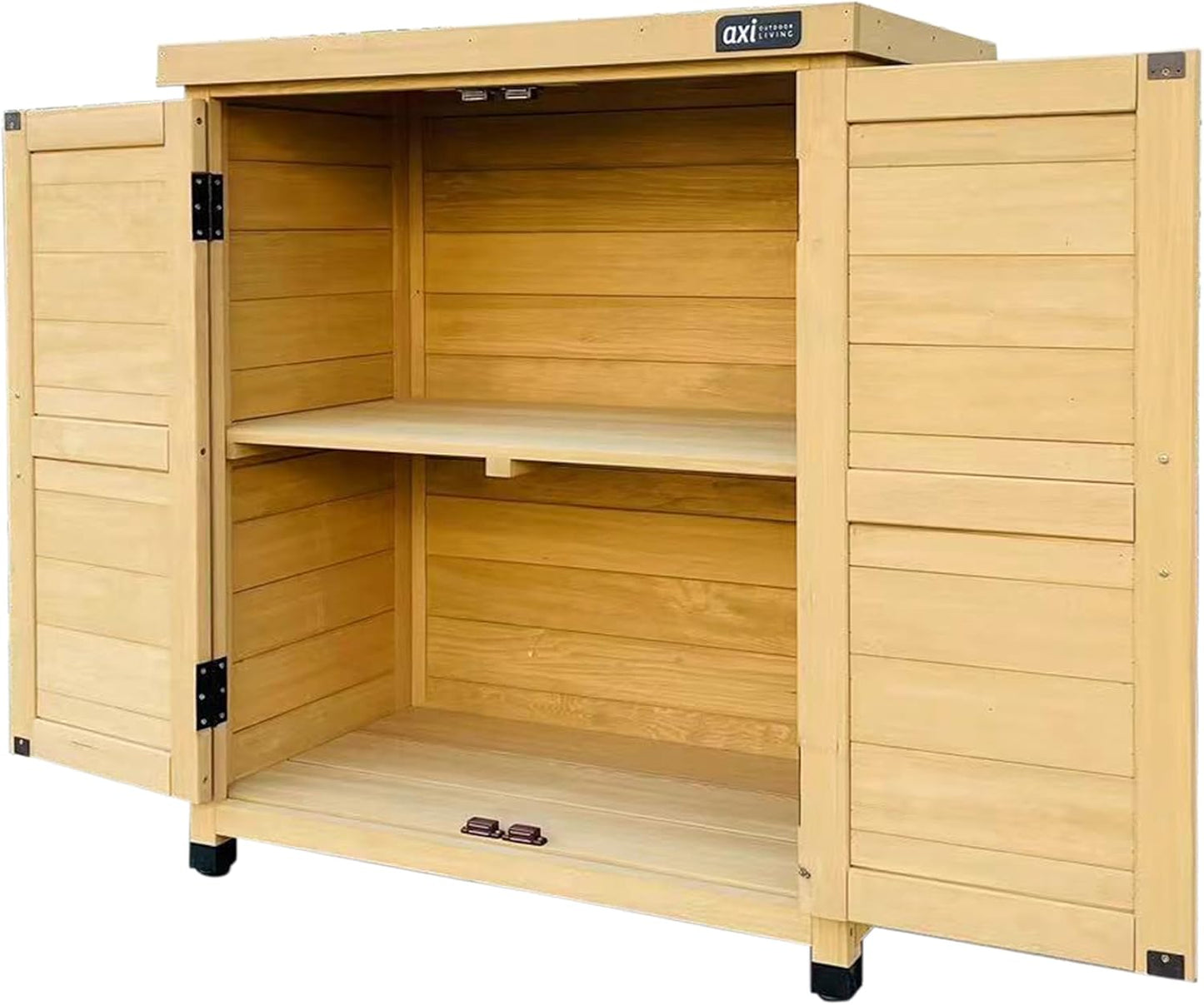 Axi Felix Armoire De Jardin En Bois Beige - 80 X 45 X 93 Cm | Armoire Exterieur, Armoire À Outils Pour Le Jardin Avec Étagère/Meuble Exterieur Rangement Pour Le Jardin