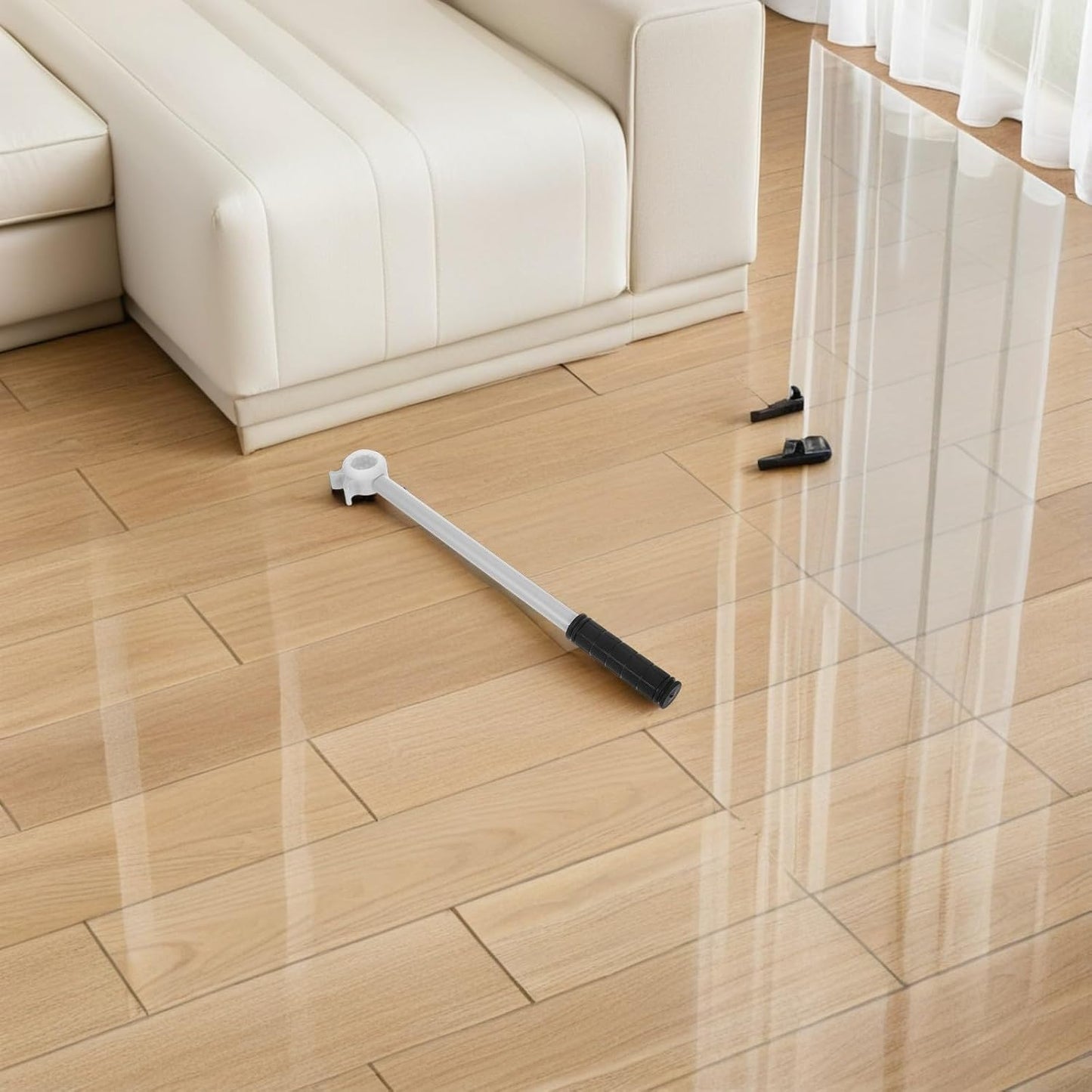 Artibetter Perche De Fermeture De Fenêtre Haute En Alliage D'aluminium Prise Confortable Pour Ouverture Multi-scène, Pour Volets Et Stores Chambres Et Cuisines
