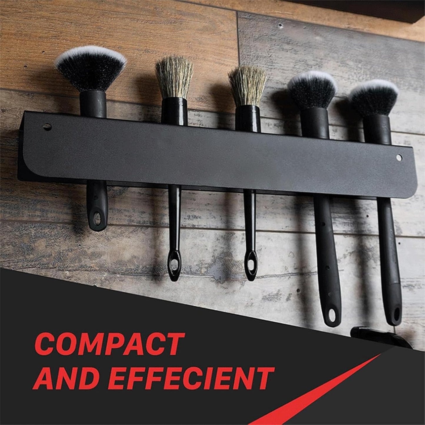  Rack à Outils Durable Pour Le Garage | Organisateur De Brosses Détaillant La Voiture Rectangulaire Murale | Rack à Outils Durable Pour Garage, Solution De Stockage Compact Pour Les Fournitures Automob