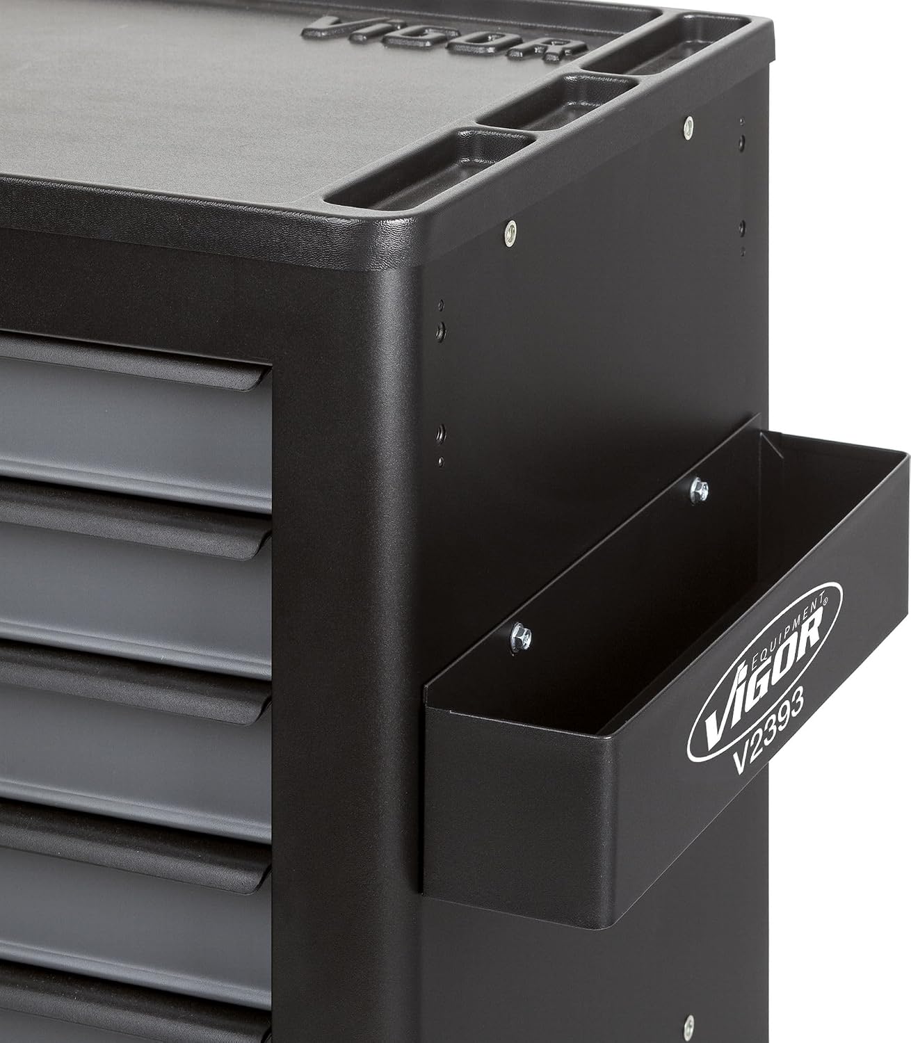  ViGOR V2393 Porte-boîtes, Convient Aux Servantes D'atelier Series M, L, XL, XD (sauf V4481-X), Pour 5 Boîtes, 430 X 90 Mm'.