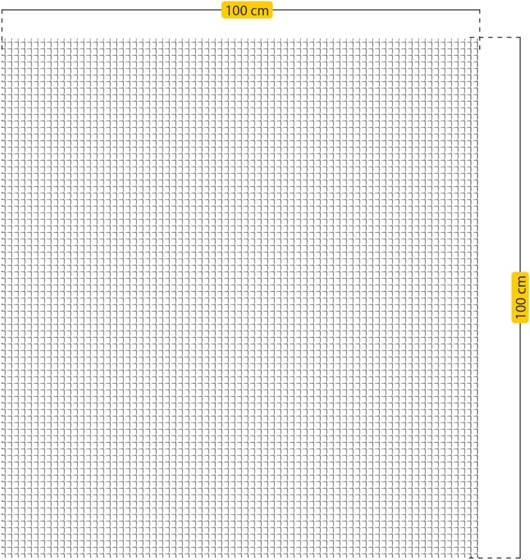  Schellenberg 50710 Moustiquaire Fenêtre Recoupable Aux Dimensions Souhaitées, Avec Ruban Auto-aggripant De Fixation Et Cutter, 100 X 100 Cm, Blanc
