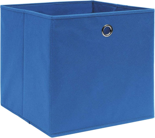  Coffre De Rangement, Coffre De Rangement Pour Coussins D'extérieur, Coffres De Rangement D'extérieur Imperméables, 10 Pièces, Tissu Non Tissé, 28 X 28 X 28 Cm, Bleu