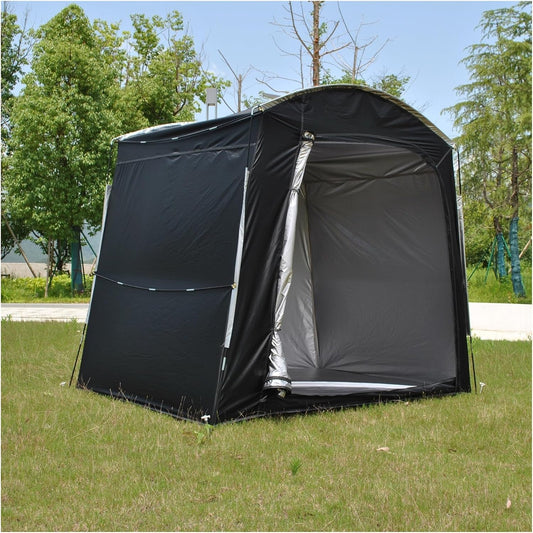 GENERIC Abri De Rangement Pour Vélos, Tente Portable Et Imperméable Pour Vélos – Garage De Rangement Extérieur Pour Motos, Outils De Jardin Et Tondeuses à Gazon – Dimensions : 220 X 150 X 185 Cm – D