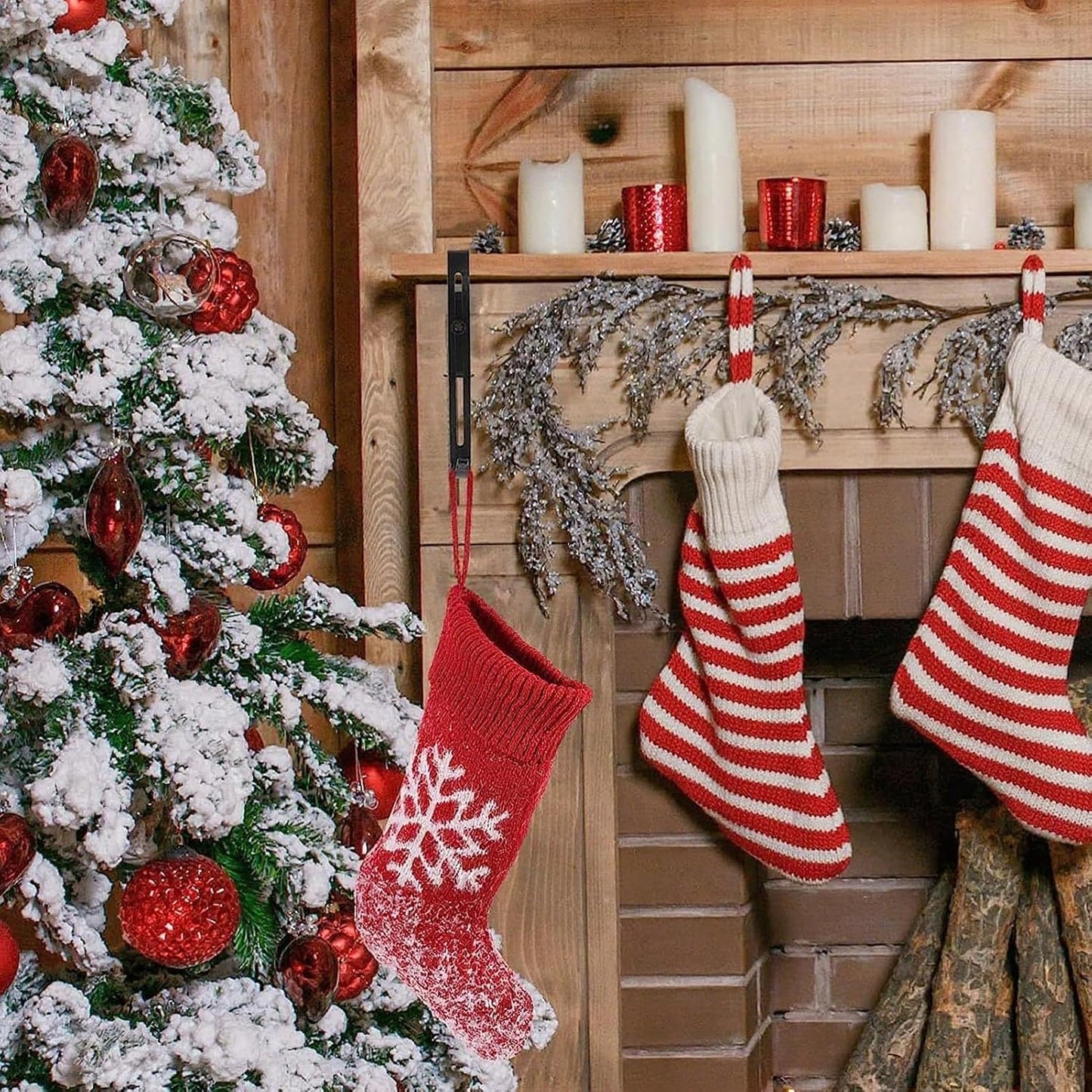GENERIC Cintre Réglable Pour Guirlande, Guirlande Et Chaussette – Crochet De Décoration Réglable Pour Arbre Fenêtre Clôture, Balcon, Terrasse, Appartement, Cheminée De Noël