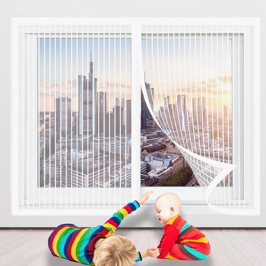  Magnetic Mosquito Net For Doors And Windows, 117 X 121 Cm, Magnetic Mosquito Net For Windows And Patio, White