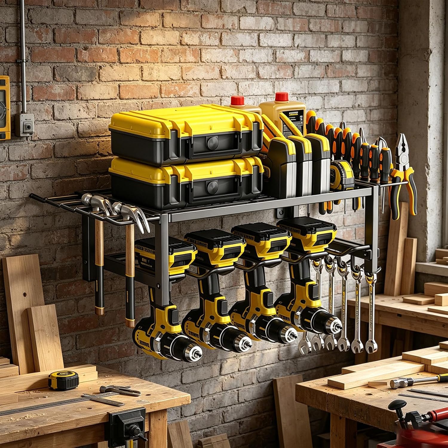  Porte-outils Mural En Acier Au Carbone Pour Outils électriques Et Ateliers