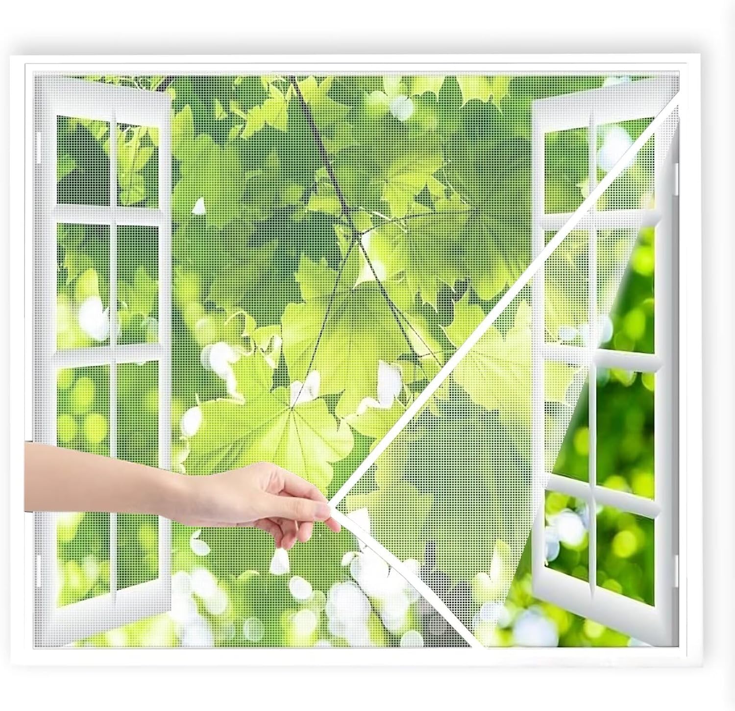  Mosquito Net Window 90 X 175 Cm White Mosquito Net Window Screen With Adhesive Strips