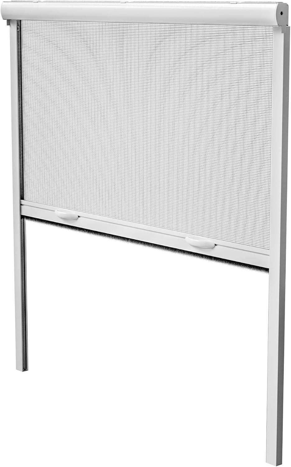  Amig - Moustiquaire Enroulable Pour Fenêtres | Aluminium Blanc Et Maille En Fibre De Verre Grise | Installation Facile | Protection Contre Les Insectes | 140 X 140 Cm | Durable Et Respirant