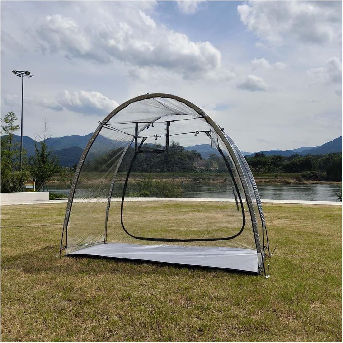 GENERIC Abri à Vélos Extérieur Imperméable Et Portable Avec Plancher Et Sac De Rangement Inclus. Dimensions : 200 X 80 X 165 Cm. Garage à Vélos Résistant Pour Le Rangement En Extérieur.