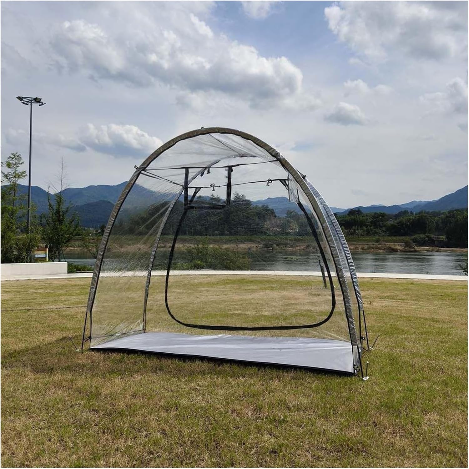 GENERIC Abri à Vélos Extérieur Imperméable Et Portable Avec Plancher Et Sac De Rangement Inclus. Dimensions : 200 X 80 X 165 Cm. Garage à Vélos Résistant Pour Le Rangement En Extérieur.