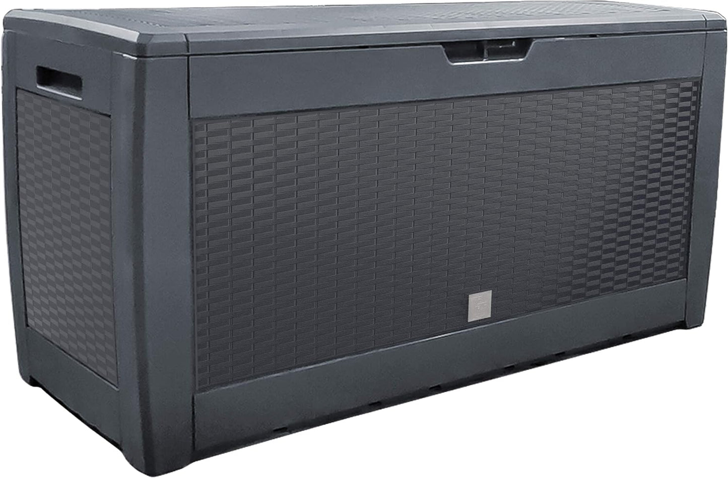  Vounot® Coffre De Rangement Exterieur 310L En PP 119 X 48 X 60 CM Fabriqué En Europe Style Polyrotin Marron