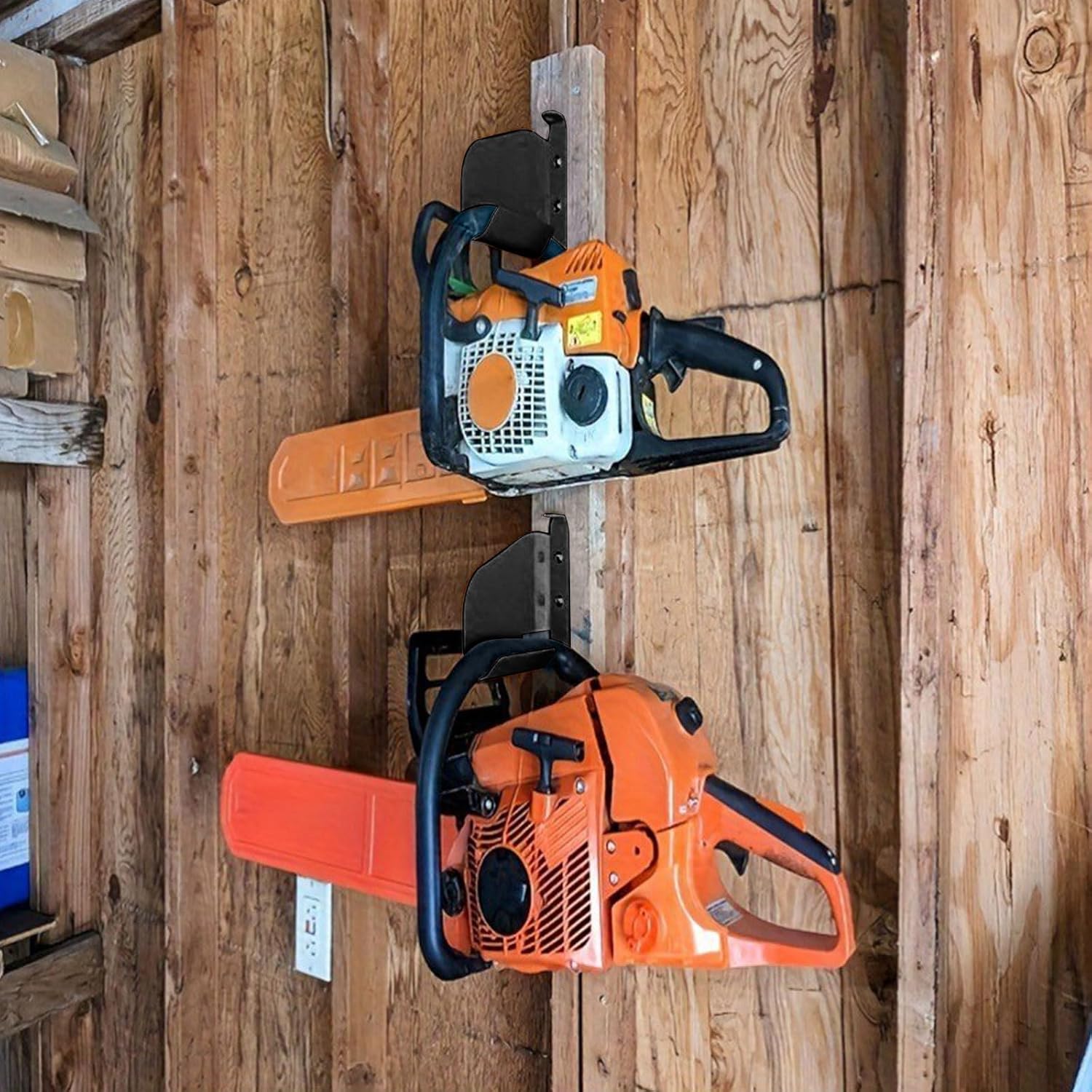  Support Mural Robuste Antirouille Pour Tronçonneuse Pour Un Rangement Sécurisé, Gain De Place Et Sécurité Dans Le Garage, Atelier, étagère Murale Efficace Pour Tronçonneuse Avec Utilisation En