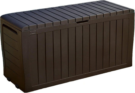  Keter Marvel Plus 71-gallon Toutes Saisons Extérieur Du Pont De Stockage Box – Espresso Marron Marron