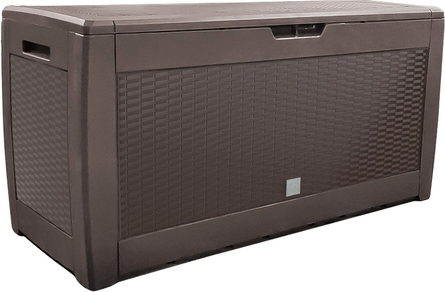  Vounot® Coffre De Rangement Exterieur 310L En PP 119 X 48 X 60 CM Fabriqué En Europe Style Polyrotin Marron