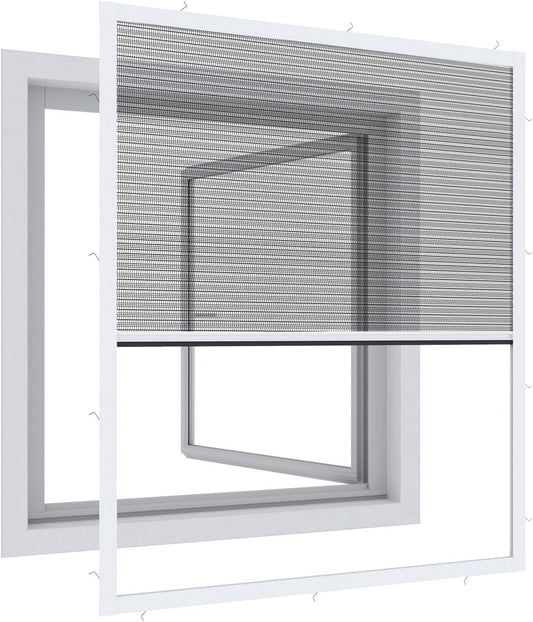  Windhager Expert 03242 Ultra Flat Moustiquaire Pour Fenêtre Moustiquaire Protection Mosquito Kit Auto-Assemblage Blanc 100 X 120 Cm