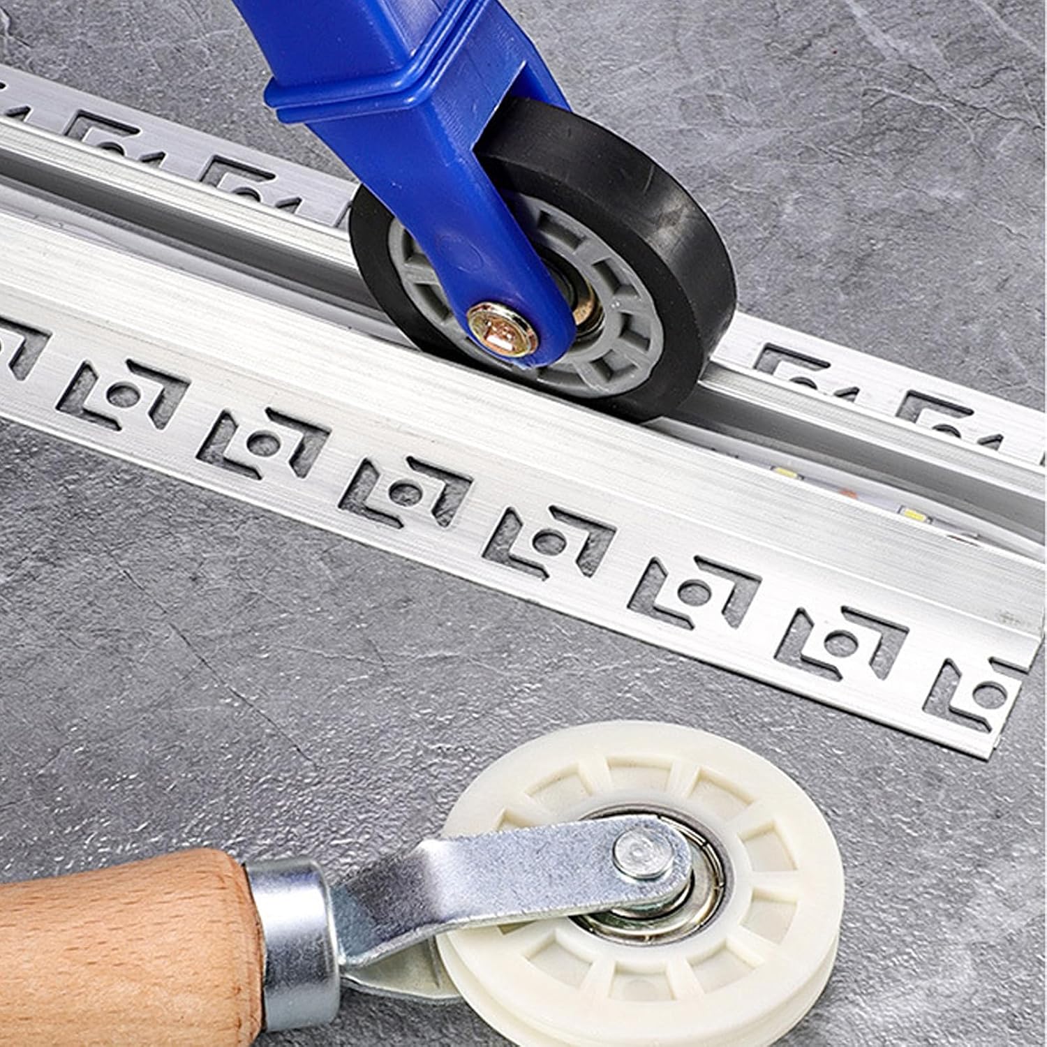  Kit De Réparation D'écran De Fenêtre - Rouleau Cannelé - Outil De Réparation De Bandes LED - Outil De Fixation à Double Tête - Poulie De Pression Professionnelle