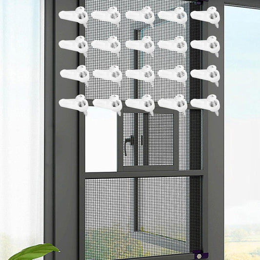  Clips De Retenue Pour Moustiquaire | 20 Pièces Quincaillerie Fixation Moustiquaire Avec Vis | Clips Maintien Contre-Fenêtre,pour Maison Appartement Dortoir Salon Chambre Bureau Cuisine Salle De Bain