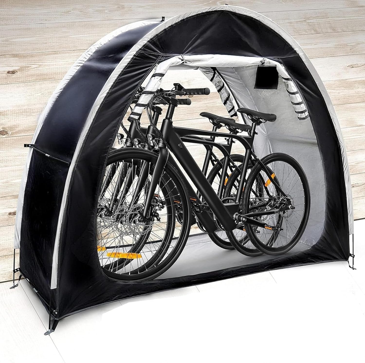 GENERIC Tente De Rangement Pour Vélo, Housse De Vélo Durable En Oxford 210D - Lot De 2 Tentes Pour Vélo, Idéales Pour Le Rangement Extérieur, Imperméables Et Résistantes Aux UV, Conception Modulable