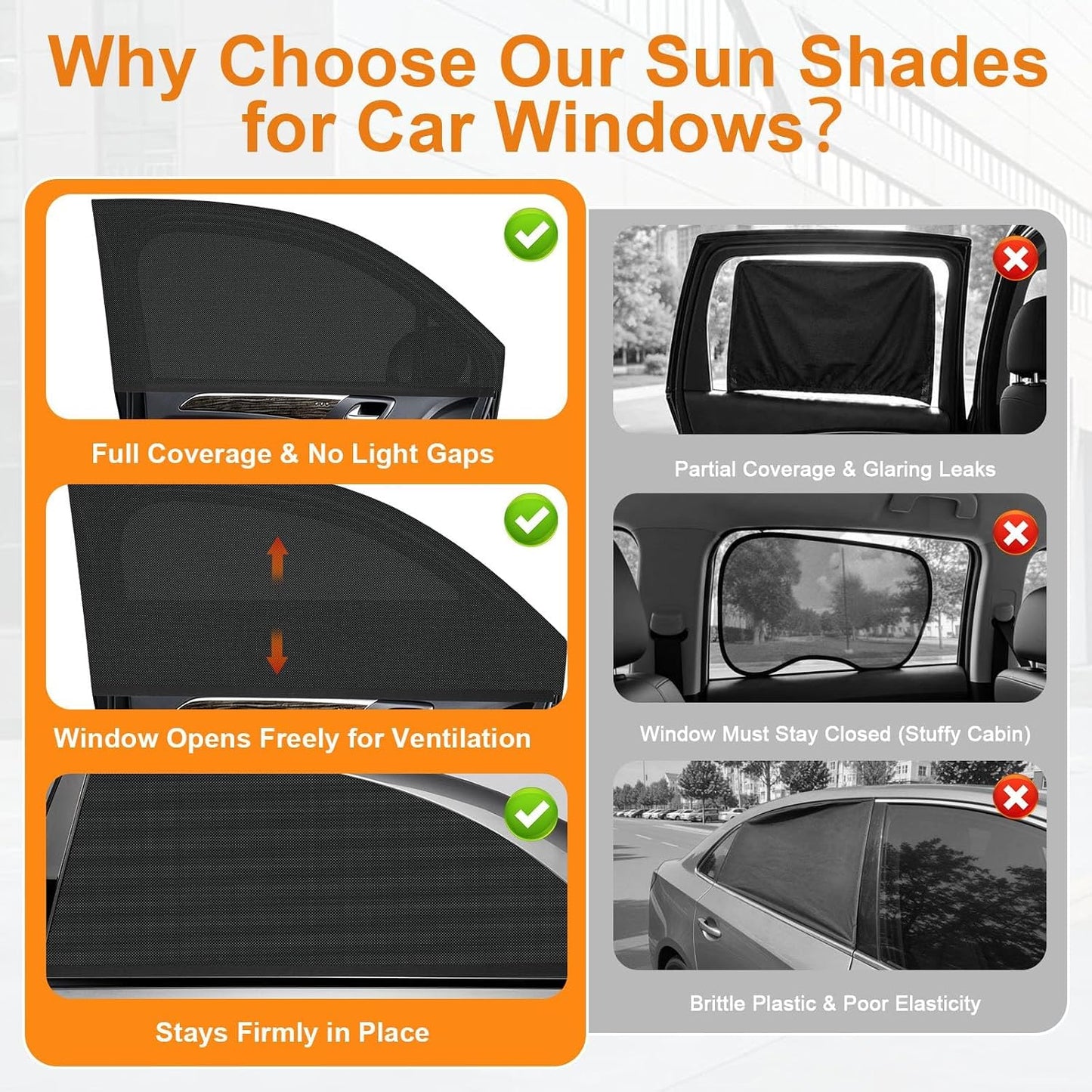  Moustiquaire De Voiture Pour VW Caravelle 2015-2019 (T6), Pare-Soleil Fenêtre Voiture Chaussette Écran De Fenêtre Latérale Maille Anti Insecte,2 Front Windows
