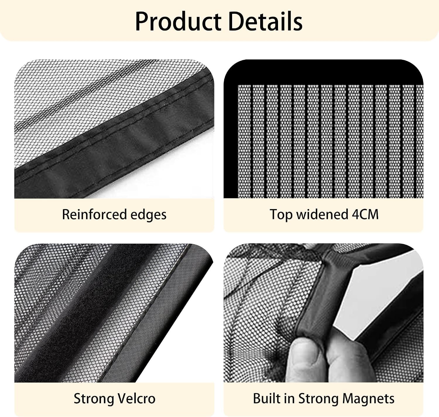  Mosquito Nets For Windows, 137 X 107 Cm, Automatic Anti-Mosquito Curtain, Powerful Magnets, Automatic Window Closure, Prevents Mosquitoes, White