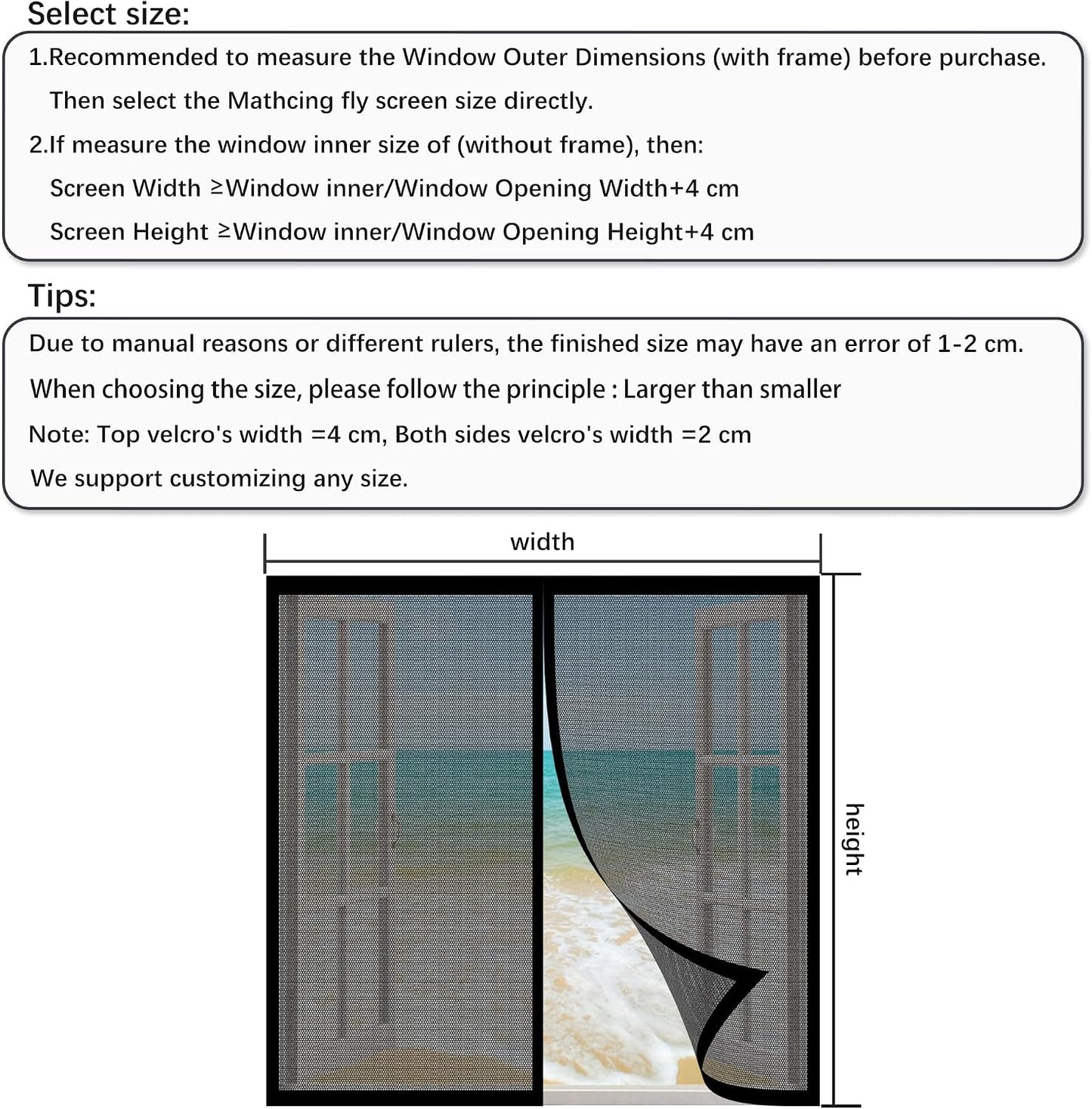  Mosquito Net Window Without Drilling 153 X 123 Cm Magnetic Window Curtain With Automatic Stop For Bay Window Sliding Window, Black