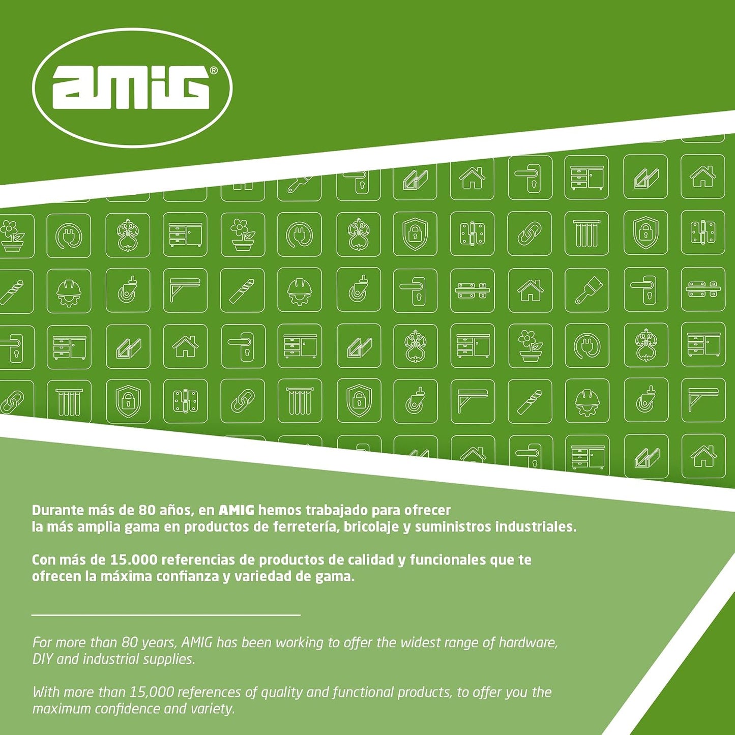  Amig - Goupille De Verrouillage Pour Fenêtres Courroies En Bois Ou Aluminium Mod.40 | Convient Pour Sécuriser Les Stores | Fermeture De Sécurité Zamak Finition Noire | Dimensions : Ø 30 X 152 Mm