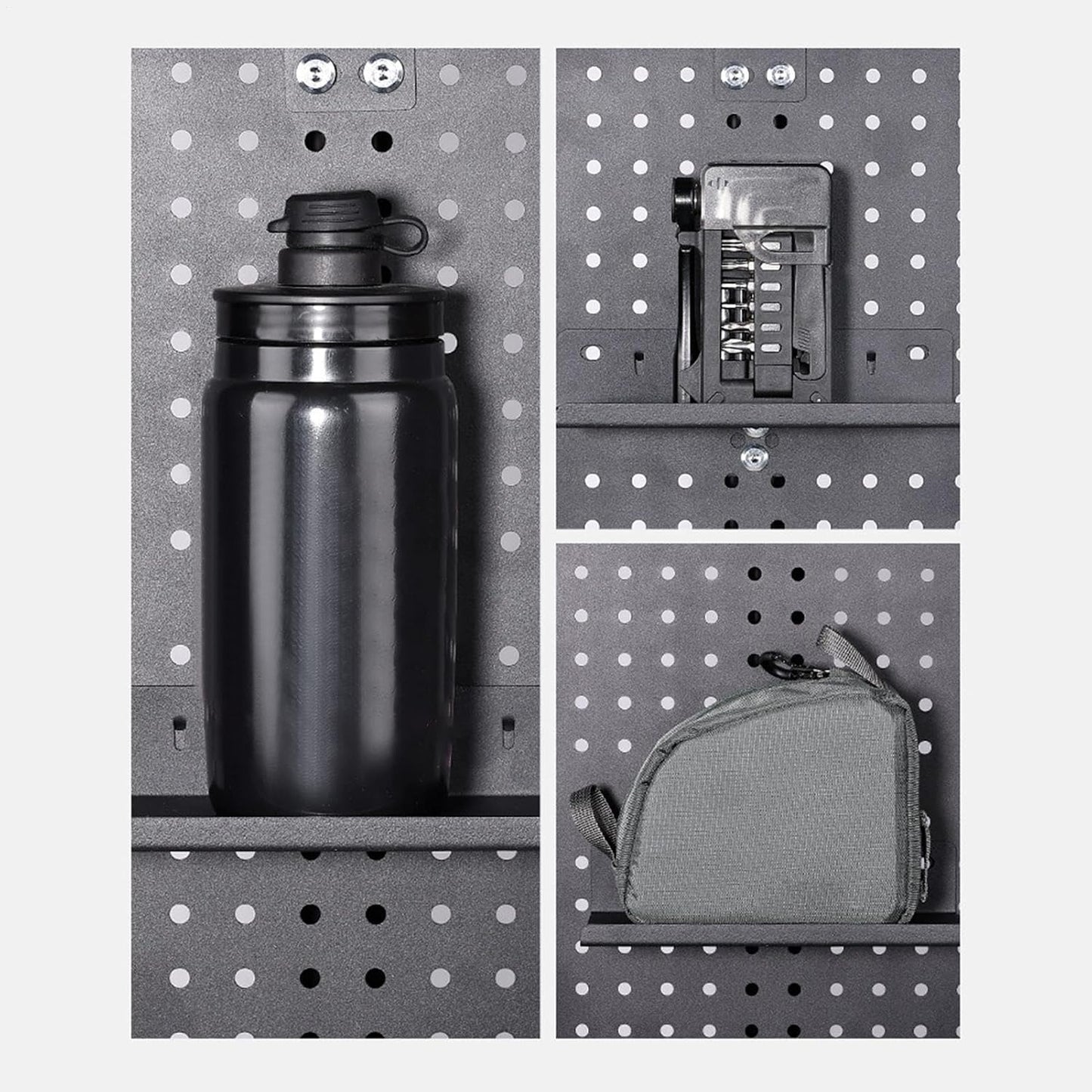  Organiseur De Panneau Perforé | Extension En D'aluminium Pour Vélo | Support Mural Pour Casque – Pour Mur, Garage, Artisanat, Bureau, Atelier