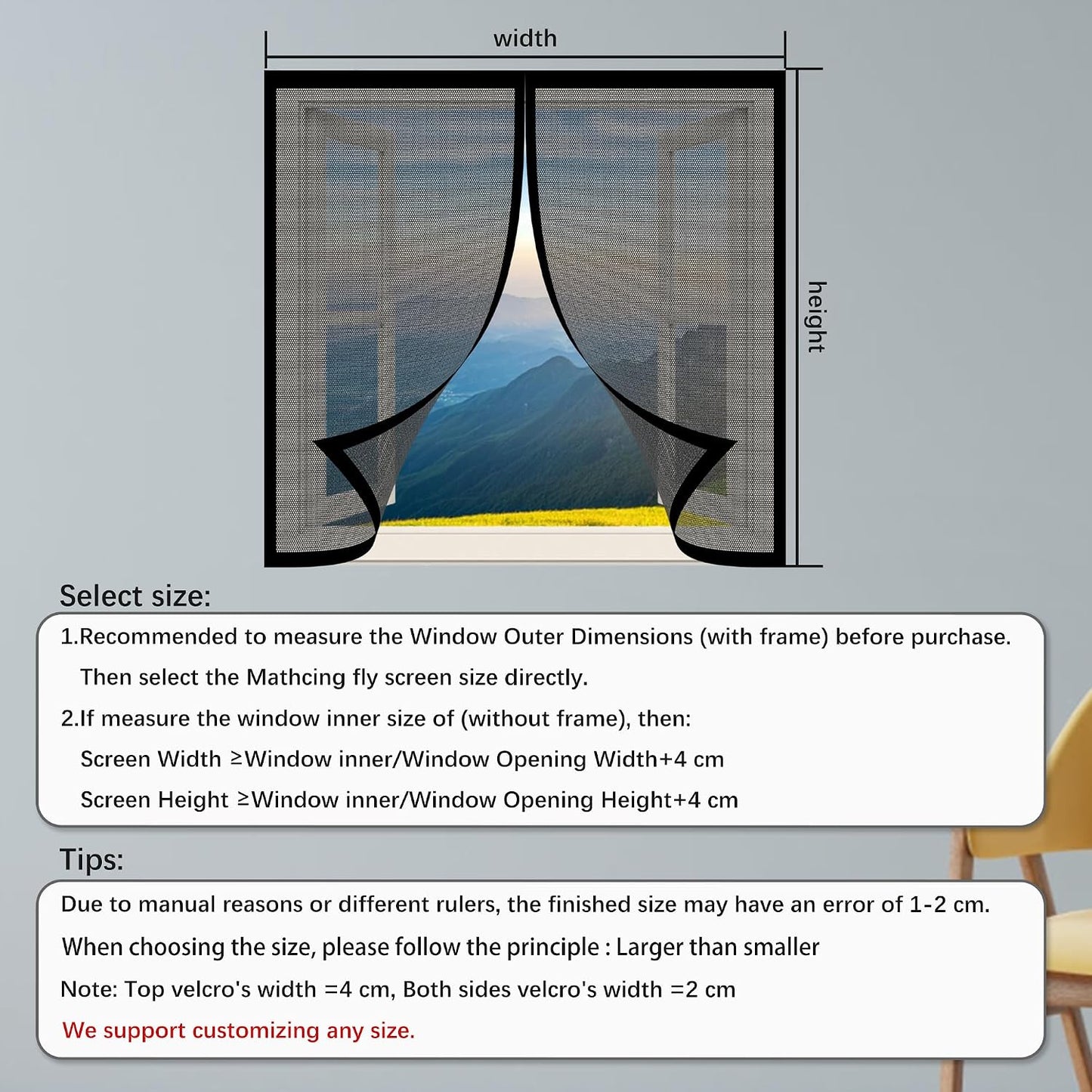  Mosquito Net For Windows, 133 X 120 Cm, Magnetic Window Curtain With Strong Magnets For Windows, Prevents Mosquitoes From Passing In, White