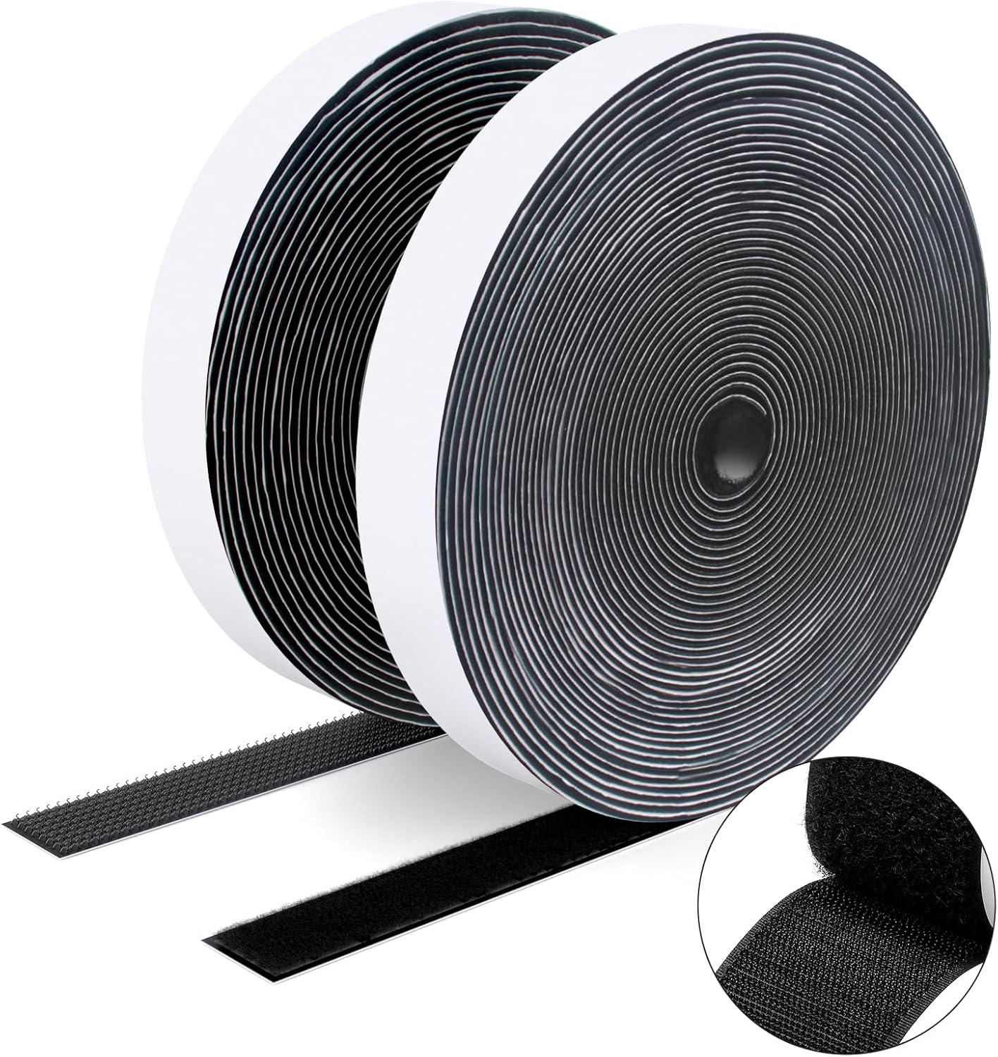  Ruban Adhésif Double Face à Crochets Et à Boucles, 16MM X 3M Ruban Adhésif Autocollant, Bandes Robustes, Ruban à Emboîtement Pour Cadres De Photos, Moustiquaires, Tapis, Bricolage - Blanc