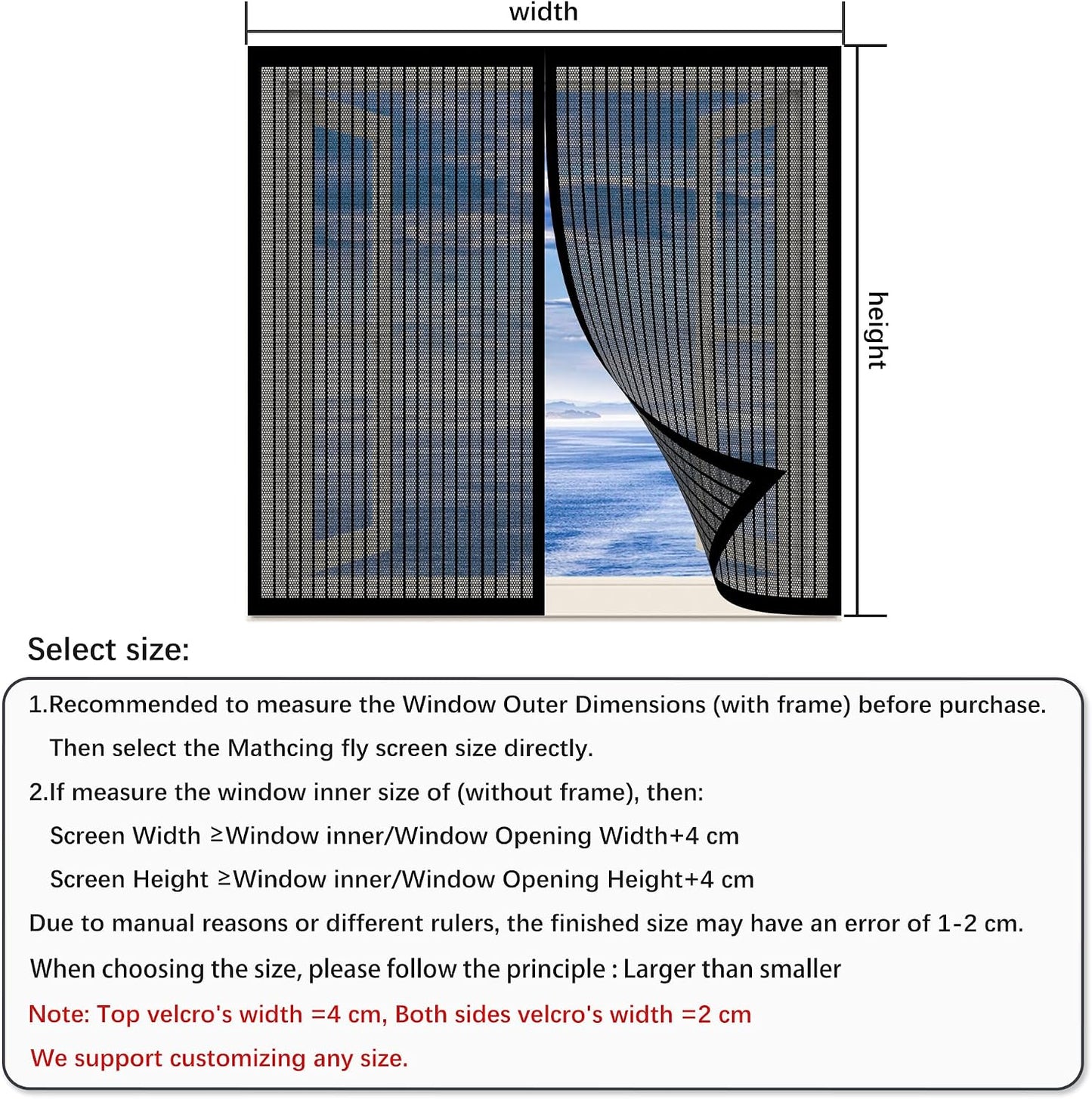  Magnetic Insect Screen Door Window Curtain 138 X 167 Cm Easy Installation For Living Room Window Black