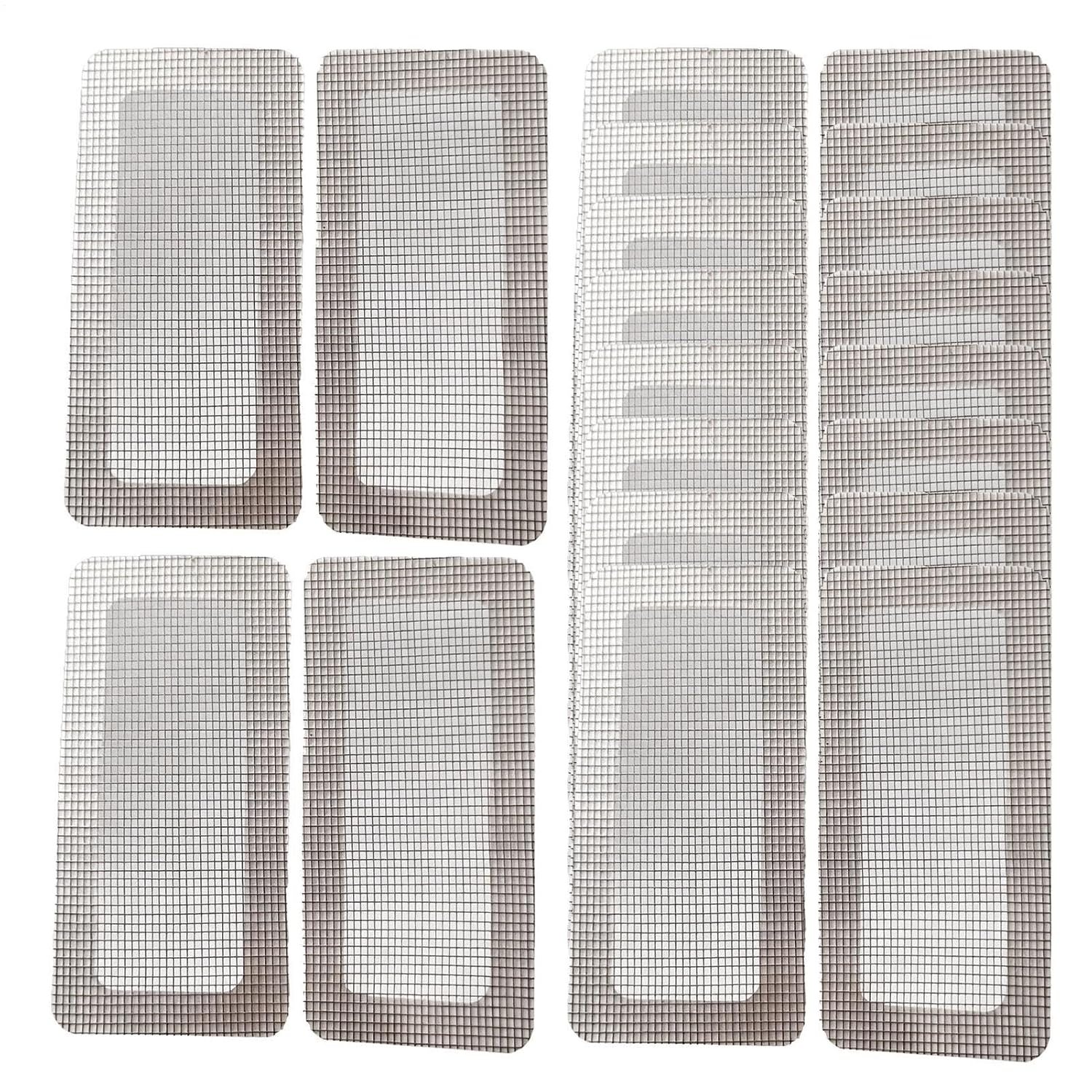  Ruban Adhésif Pour écran - Lot De 10 5 X 10 X 0,1 Cm 50 G Matériau Métallique | Patch Autocollant Imperméable, Fixation De Trous De Porte De Fenêtre, Film De Protection De Terrasse Intérieur Pour