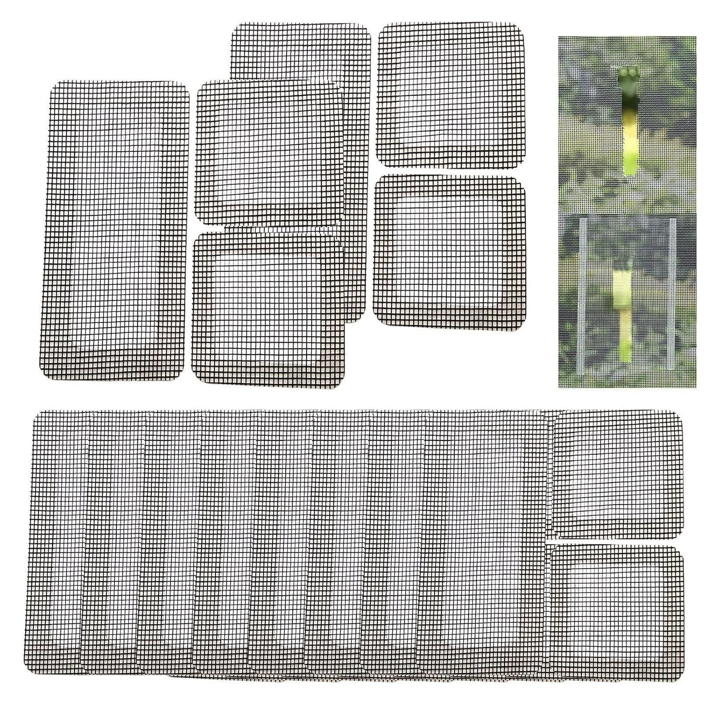  Ruban Adhésif Pour écran - Lot De 10 5 X 10 X 0,1 Cm 50 G Matériau Métallique | Patch Autocollant Imperméable, Fixation De Trous De Porte De Fenêtre, Film De Protection De Terrasse Intérieur Pour