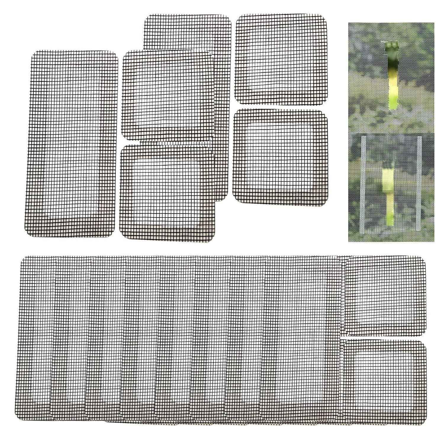  Ruban Adhésif Pour écran - Lot De 10 5 X 10 X 0,1 Cm 50 G Matériau Métallique | Patch Autocollant Imperméable, Fixation De Trous De Porte De Fenêtre, Film De Protection De Terrasse Intérieur Pour