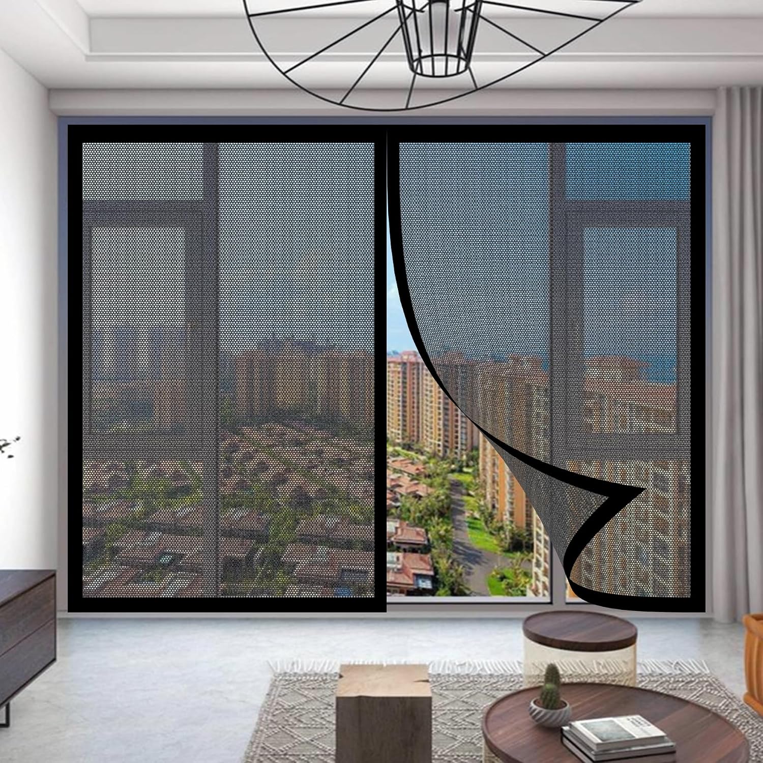  Magnetic Mosquito Net Door Window 85 X 111 Cm Without Punch For Magnetic Mosquito Net Without Drilling Easy To Install For Doors And Windows, White