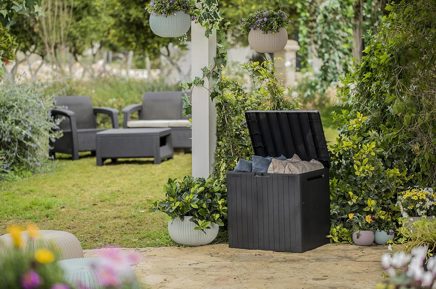  Keter Boîte De Rangement De Jardin City 113 L