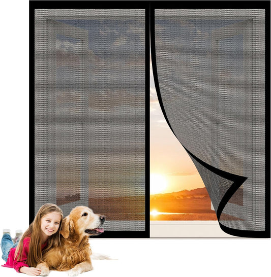  Mosquito Nets For Windows, 65 X 126 Cm, Made To Measure To Prevent Insects From Entering For Windows Doors, Black
