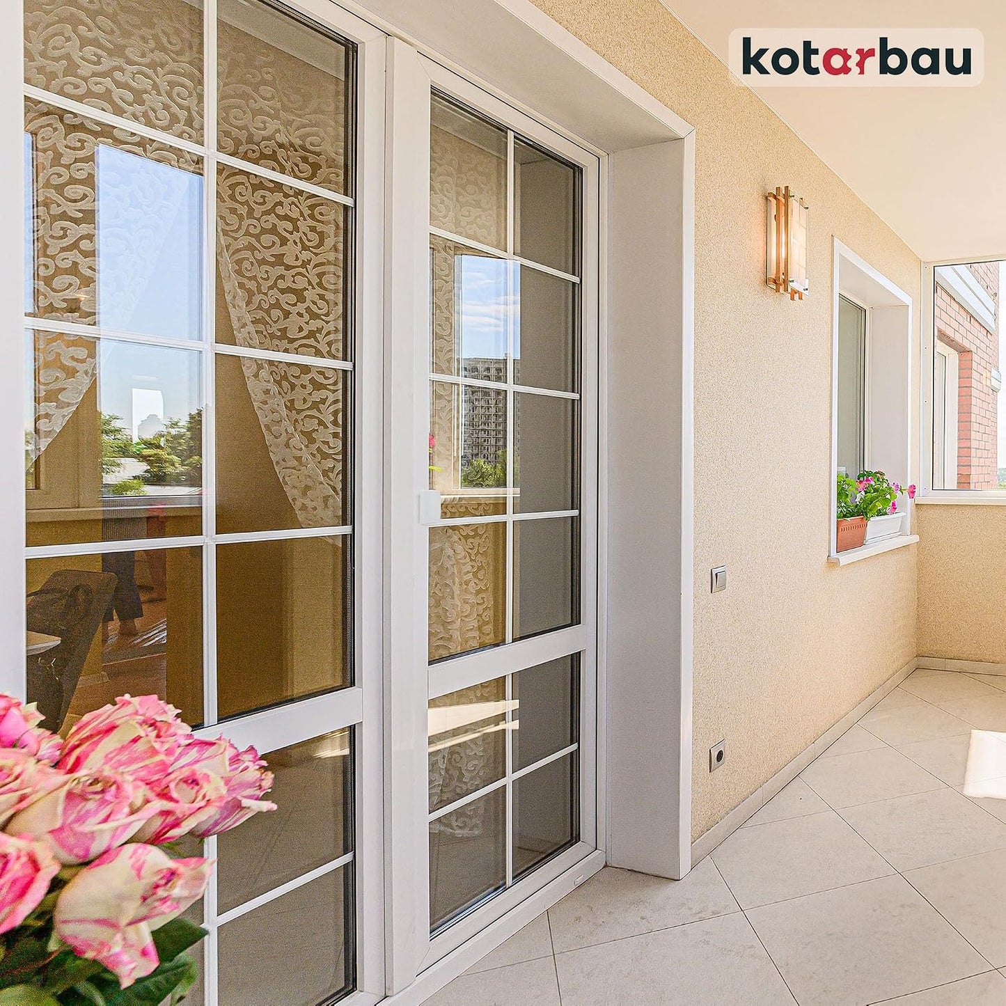  KOTARBAU Loqueteau De Porte De Balcon Pratique - 6 Couleurs Différentes - Sécurité Fumeur - Poignée De Porte De Balcon Universelle - Blanc
